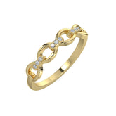 Cable Chain Diamond Ring